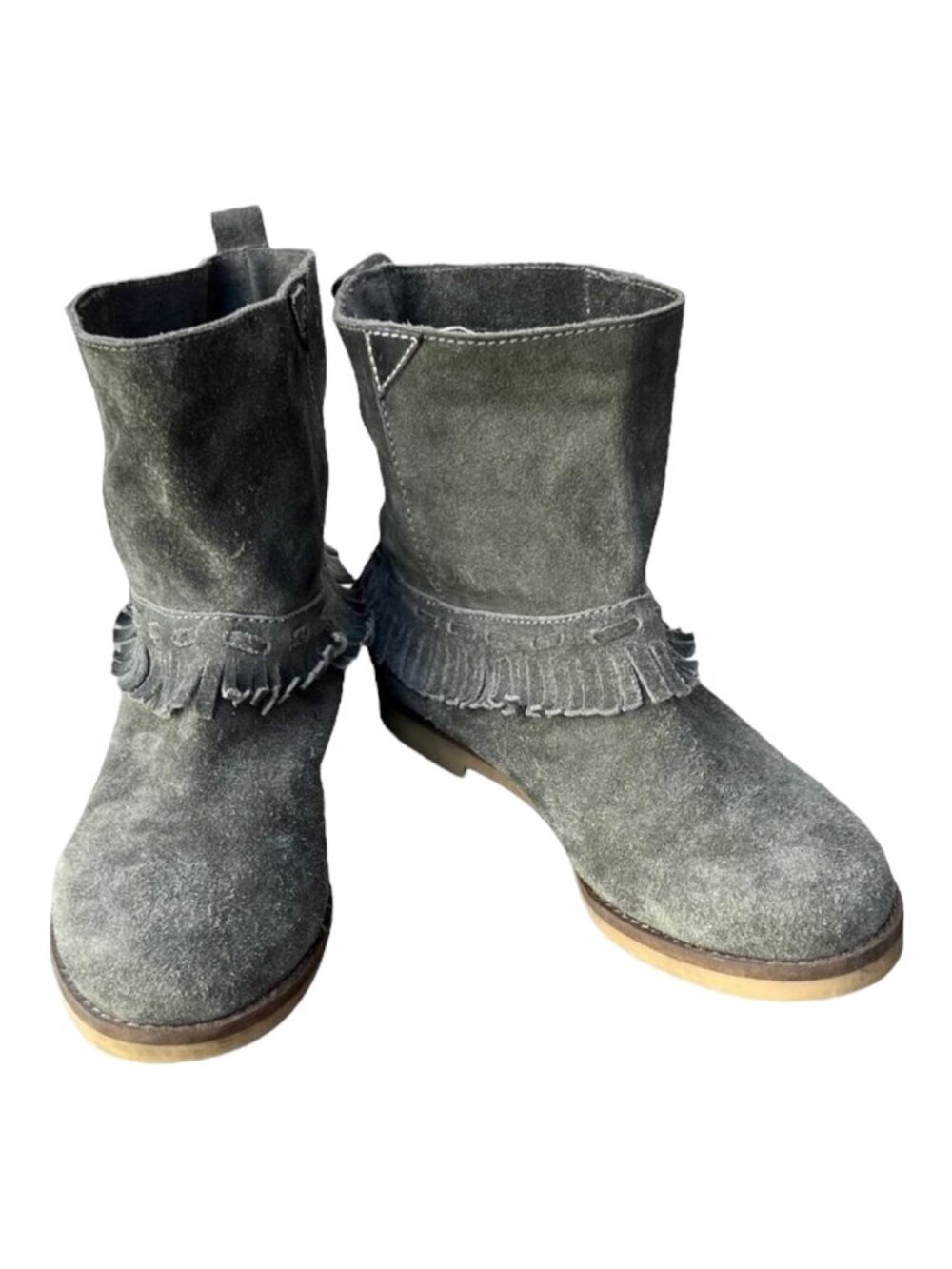 Coolway Suede Fringe Bohemian Festival Western Ankle Boot